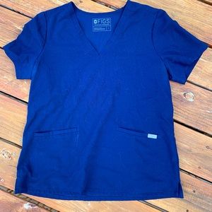 Navy Catarina One Pocket Scrub Top